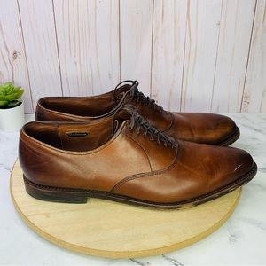 Allen Edmonds CARLYLE Men's Leather Oxfords 12 D Dark Chili Made USA Plain Toe
